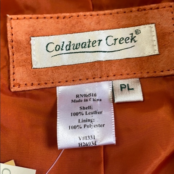 NEW Suede Leather Coldwater Creek Stitch Jacket - Picture 5 of 7